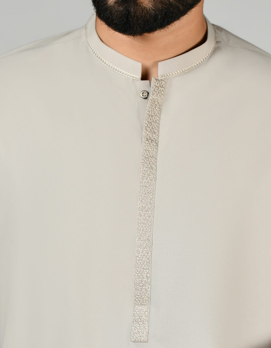 Light Jade Green Blended Men's Kameez Shalwar | Jjks-S-47090