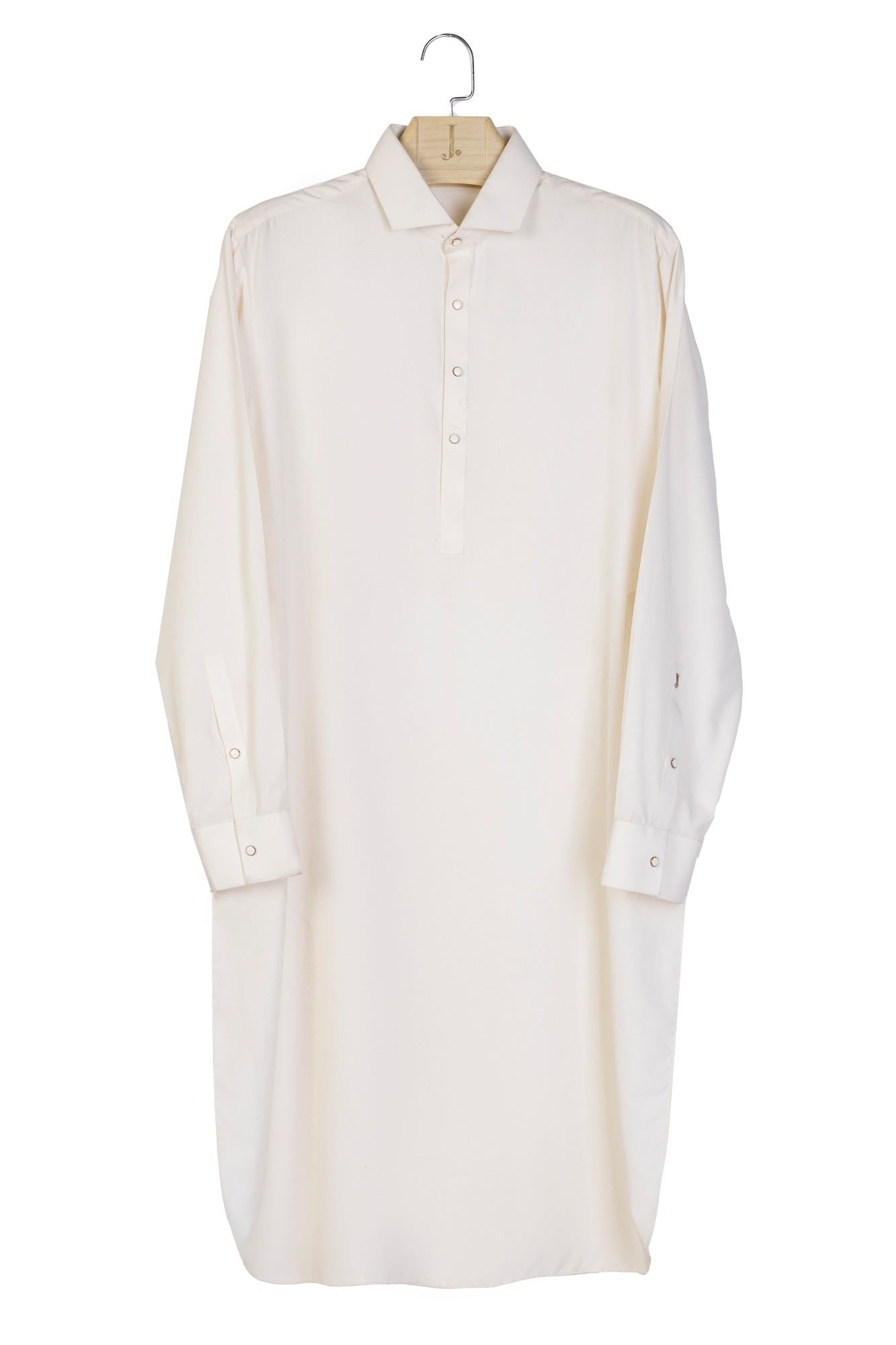 OFF WHITE BLENDED KURTA PAJAMA | JJKP-A-47297