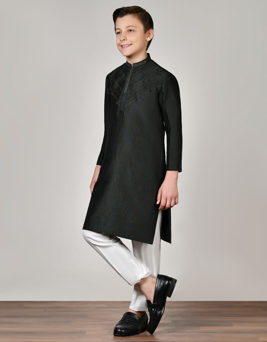 Anti Brown Blended Special Kid's Kurta | Jck-Sp-48039