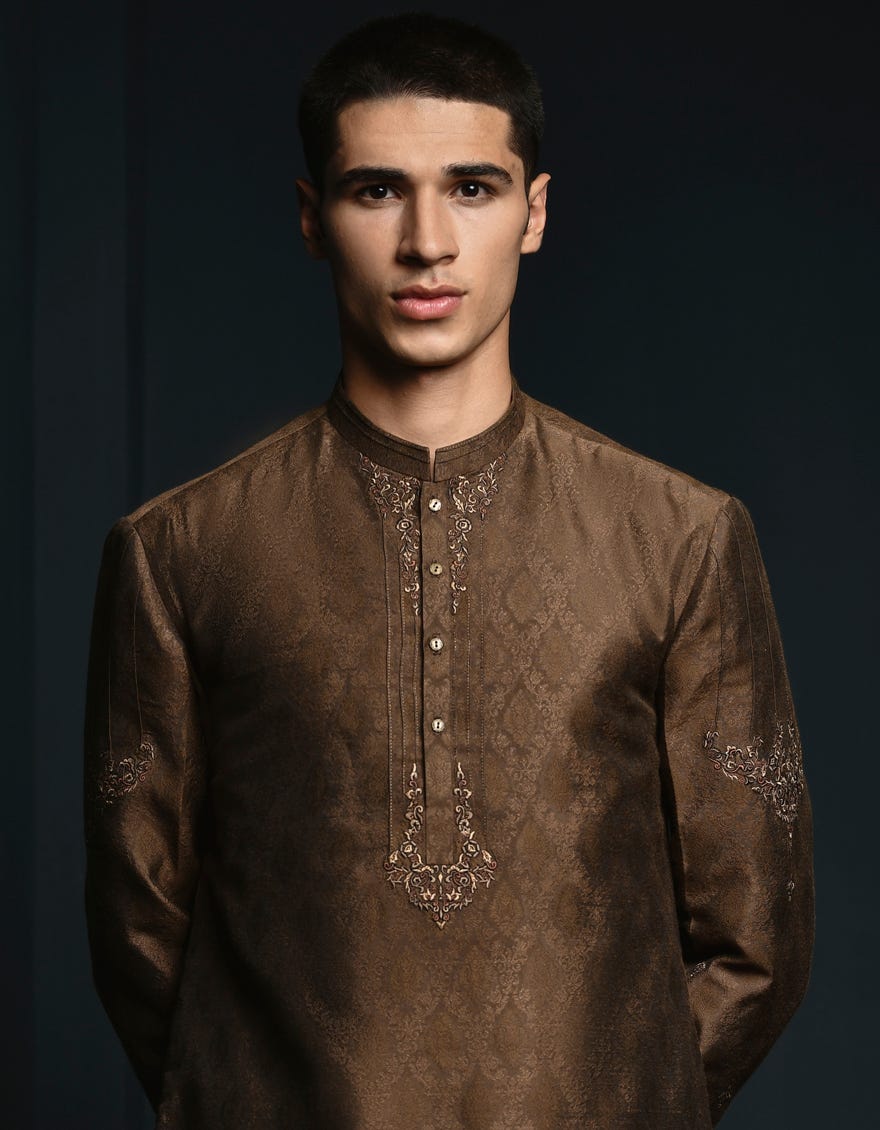 Mehndi Green Blended Special Teen Boy's Kurta | Jtk-Sp-A-48041