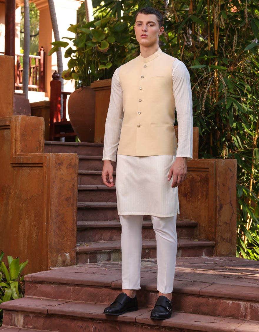 Fawn Blended Waistcoat | Jjvc-A-48060