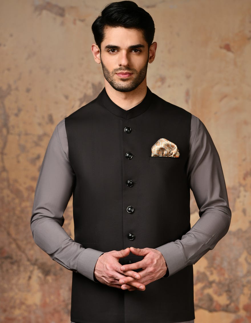 Coffee Brown Blended Waistcoat | Jjvc-A-48067