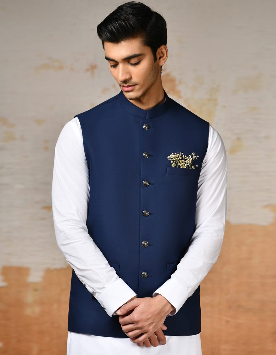 Blue Blended Waistcoat | Jjvc-A-48113-Ap