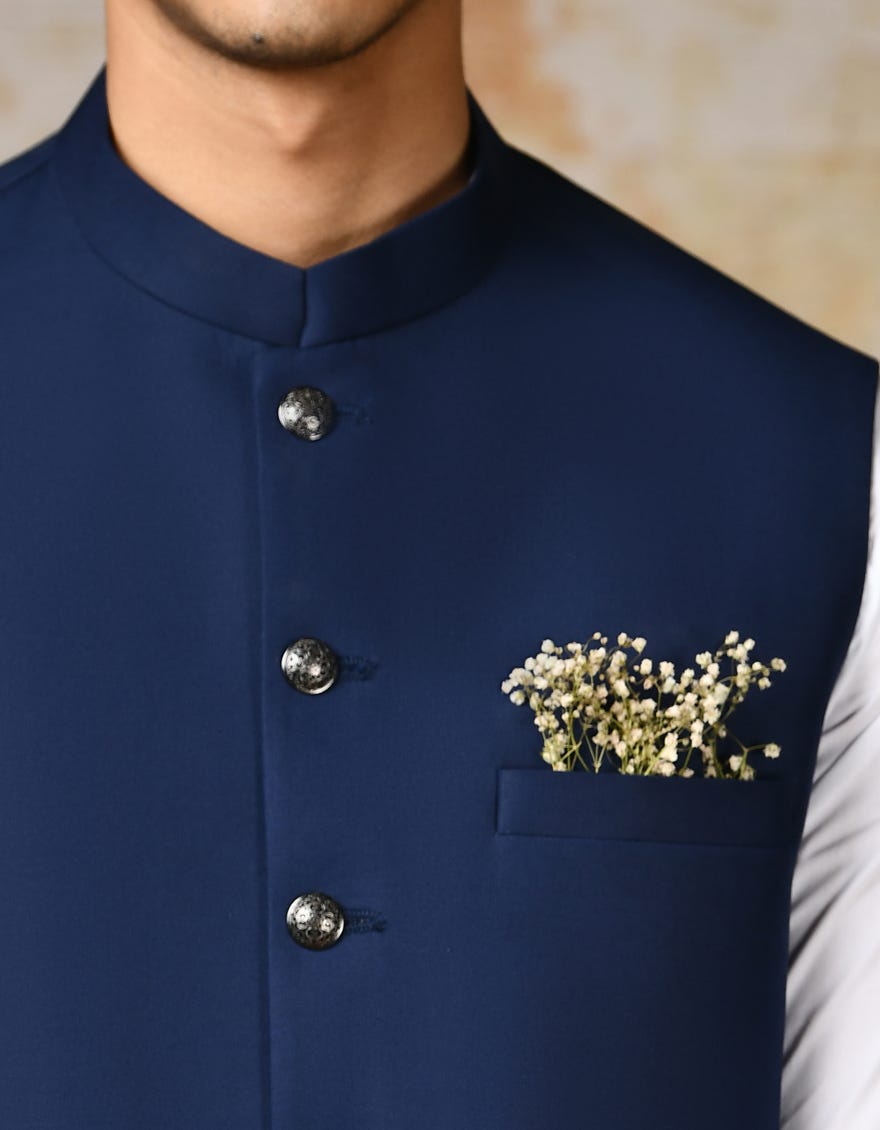 Blue Blended Waistcoat | Jjvc-A-48113-Ap