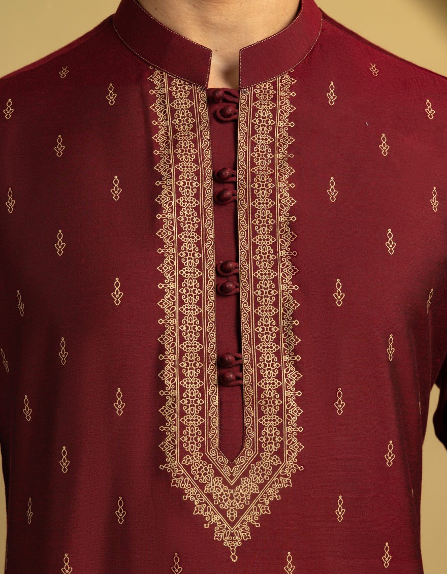 maroon-blended-special-kurta-jjkspa50064
