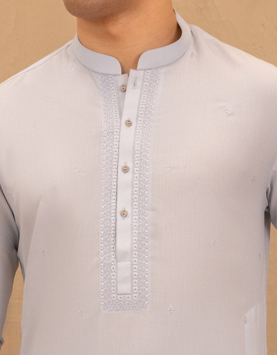 SKY BLUE BLENDED CASUAL KAMEEZ SHALWAR