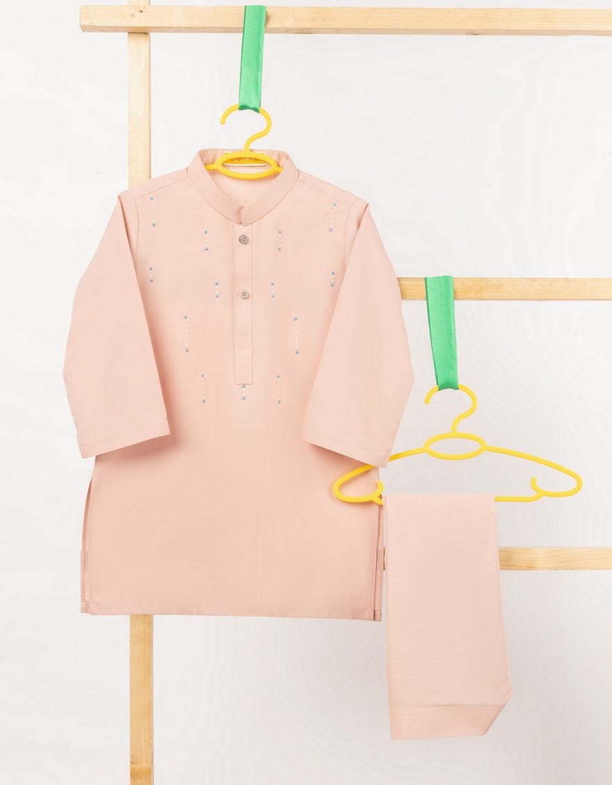 PINK BLENDED SEMI-FORMAL KAMEEZ SHALWAR