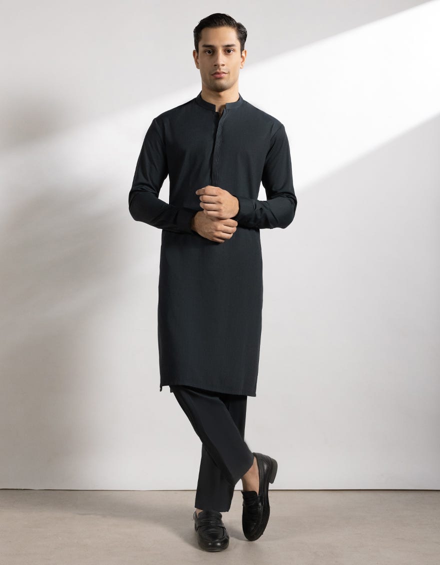dark-green-blended-kurta-trousers-jtkpa50248