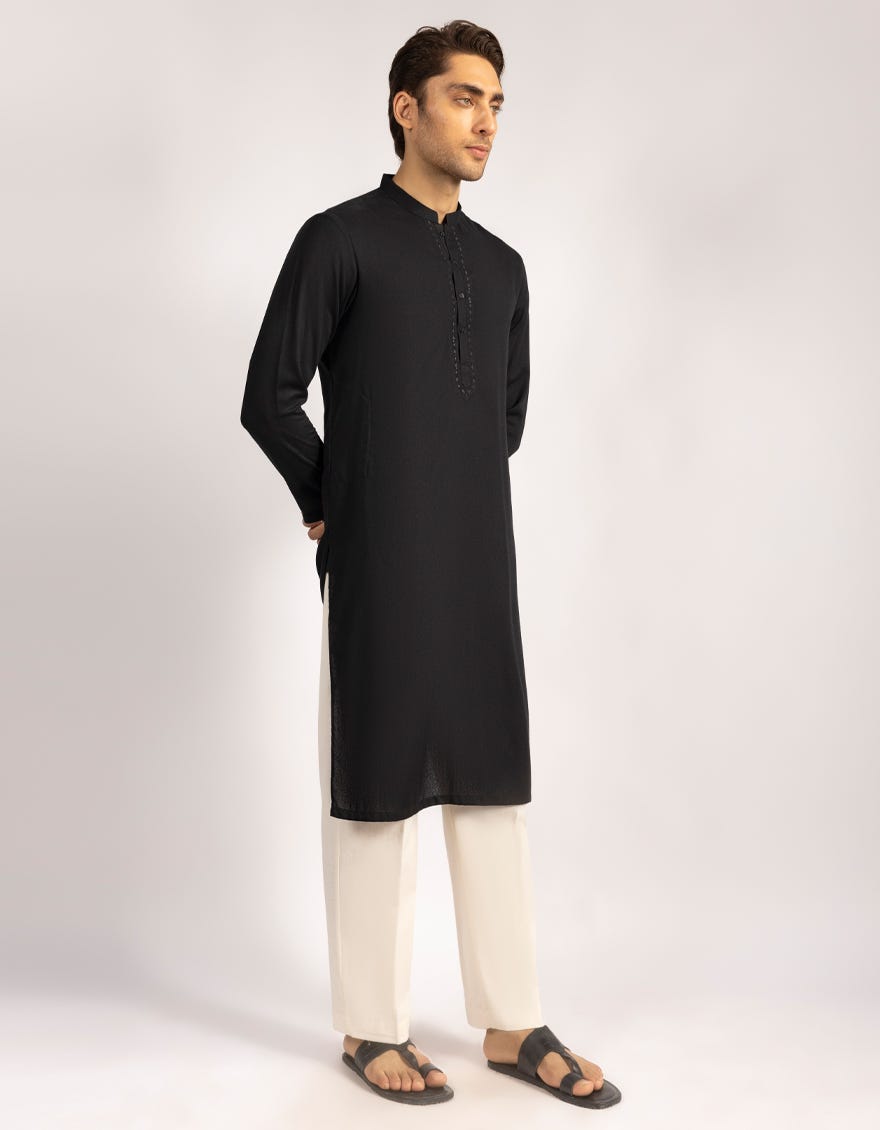 black-blended-semi-formal-kurta-jjka50337