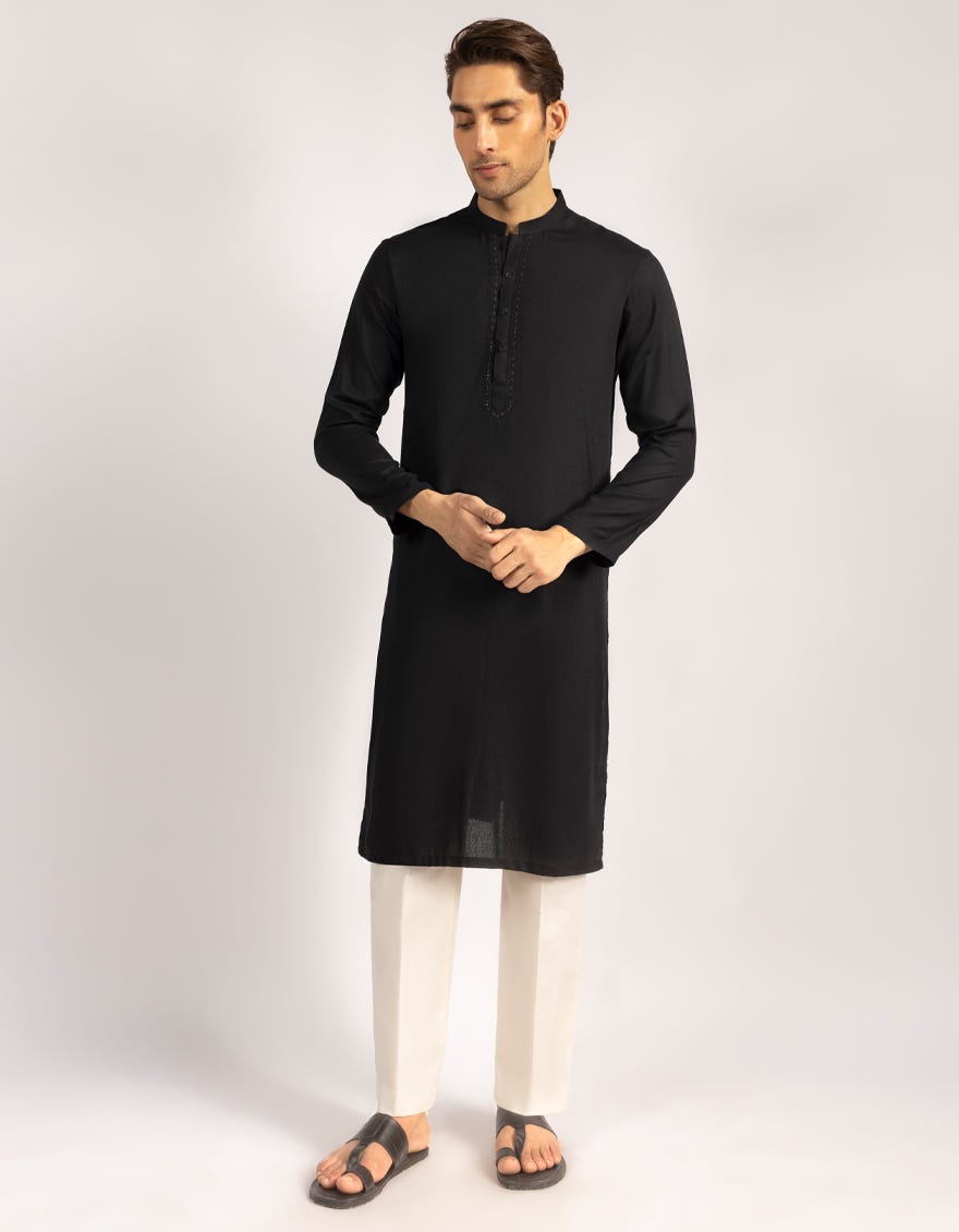 black-blended-semi-formal-kurta-jjka50337