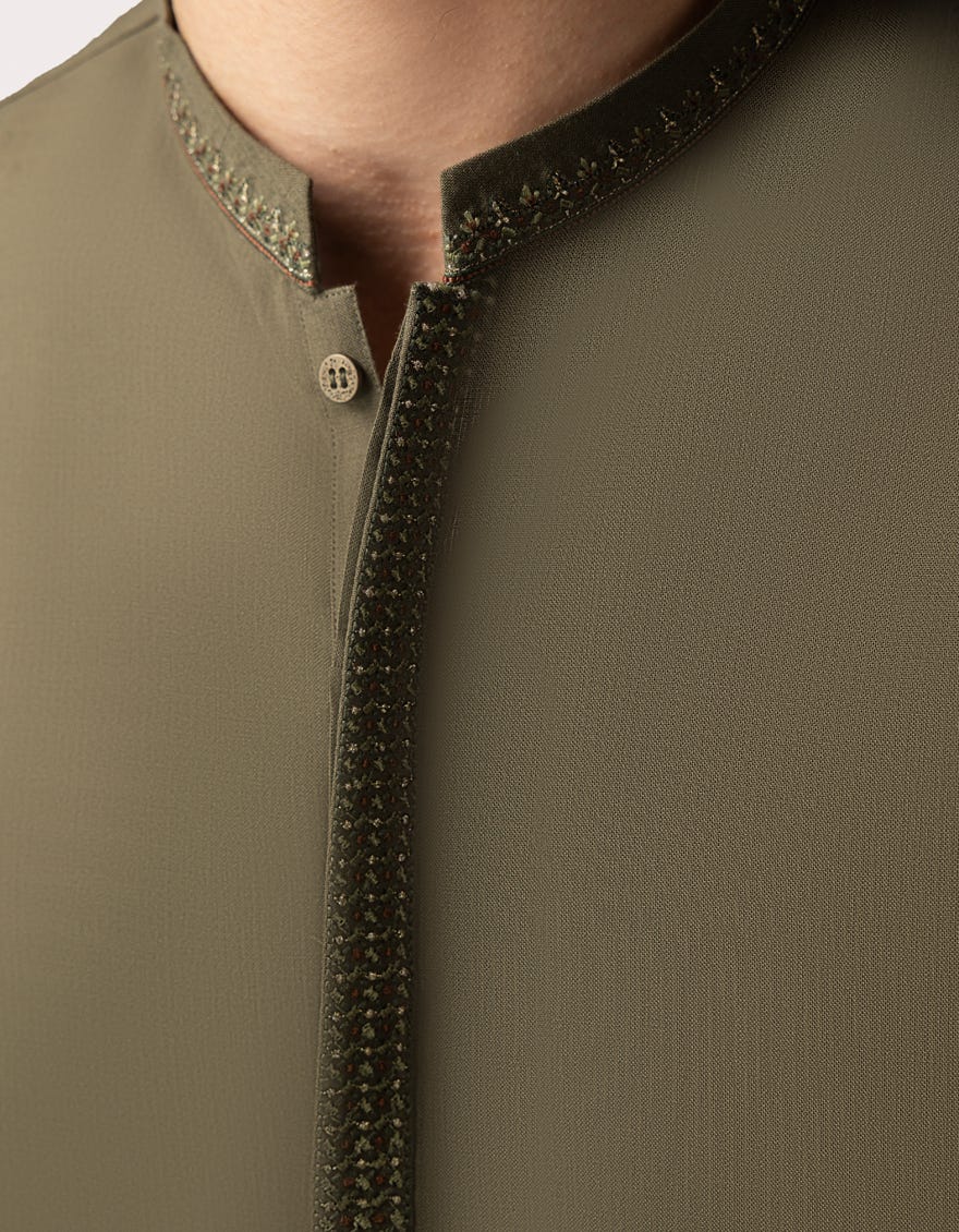 MEHNDI SEMI-FORMAL KAMEEZ SHALWAR