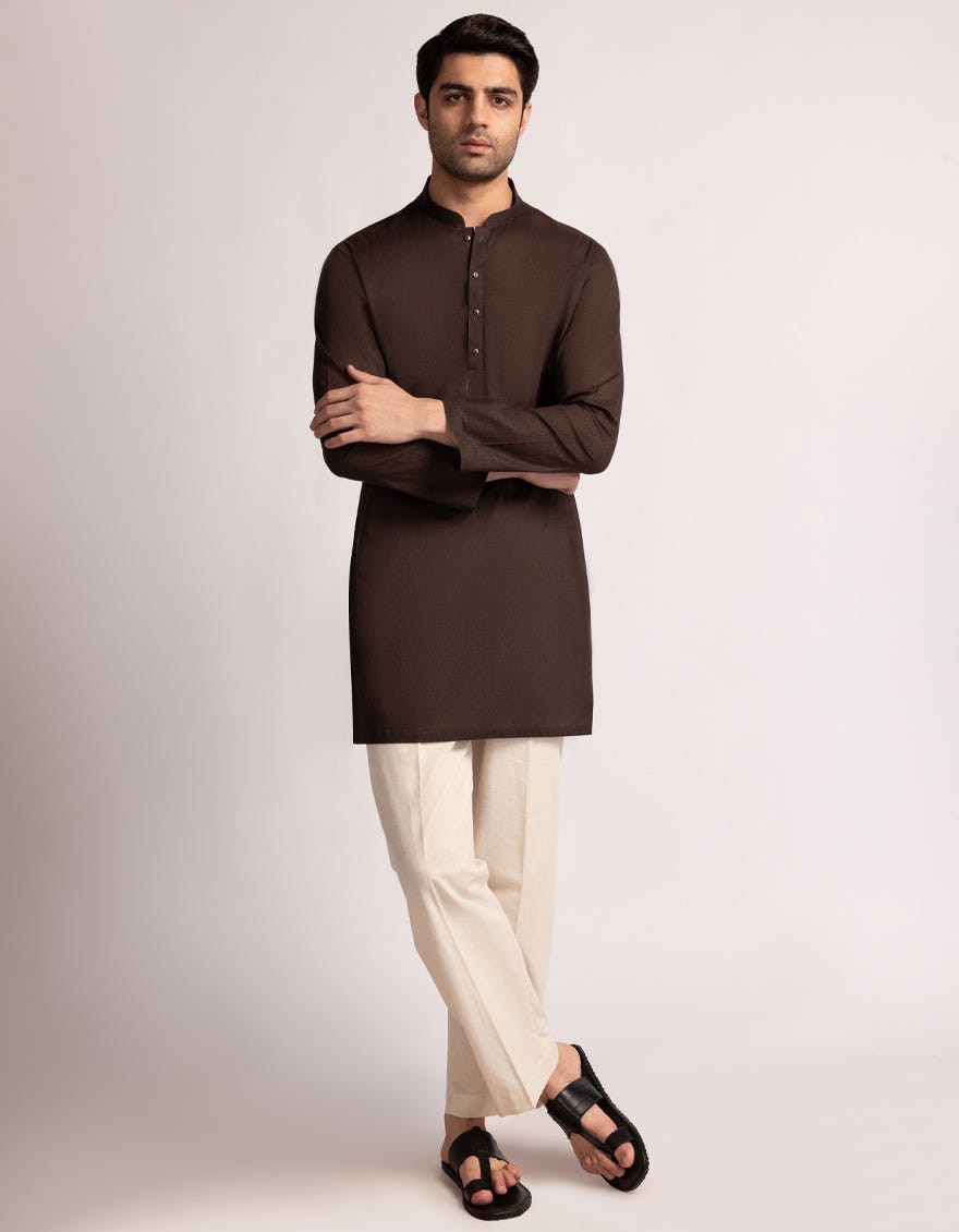 brown-cotton-casual-kurta-jjthka50391