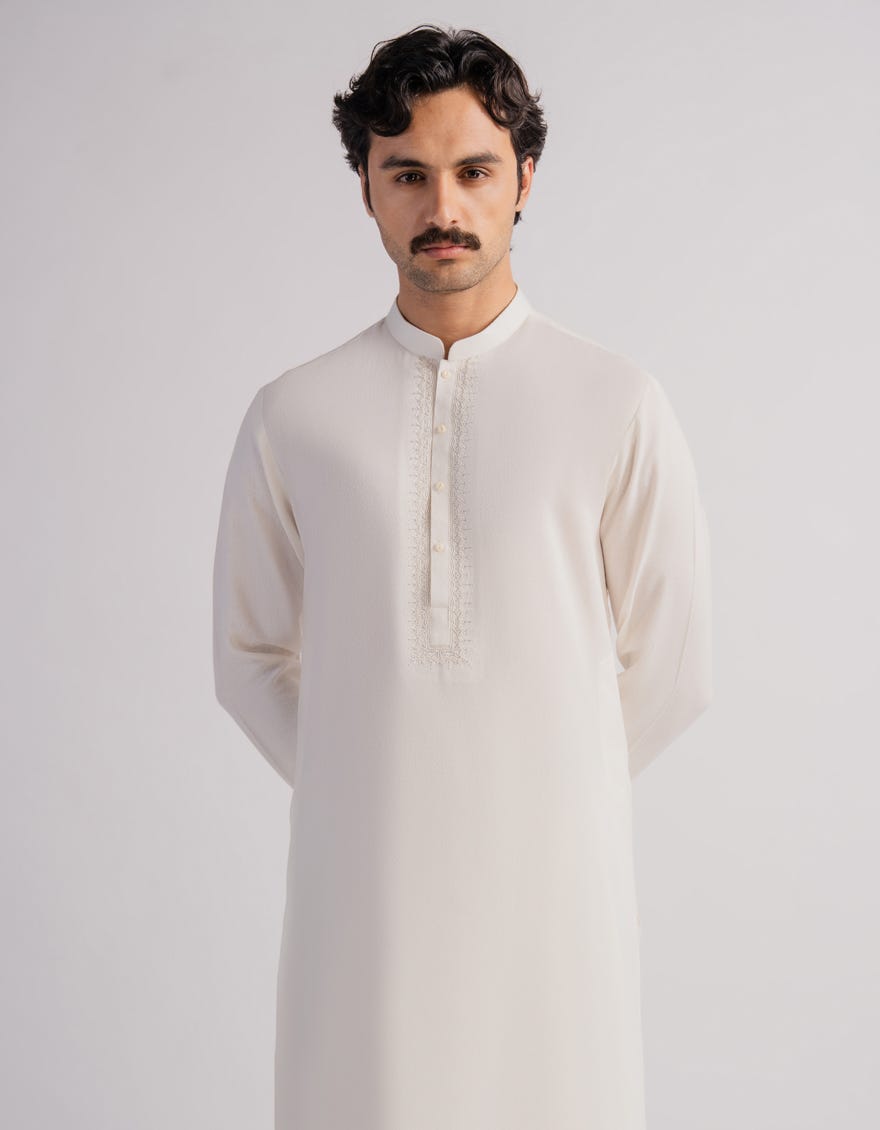 CREAM FORMAL KAMEEZ SHALWAR