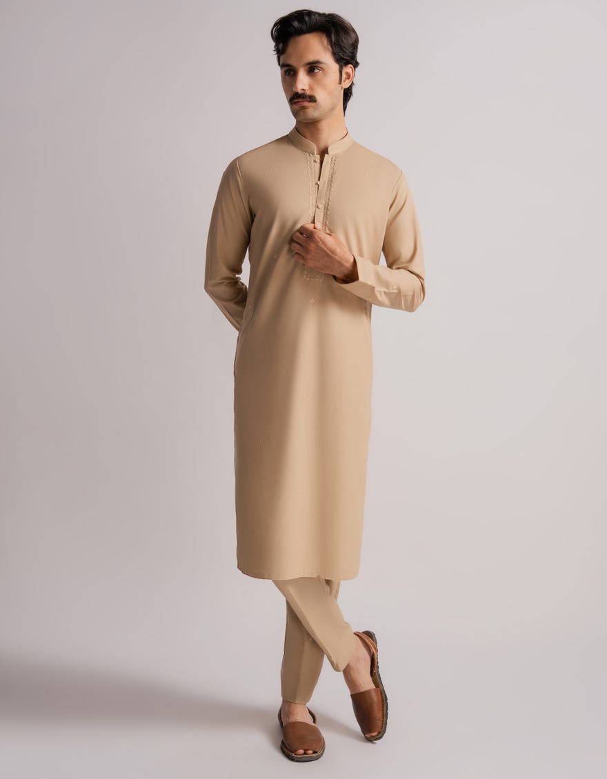 khaki-cotton-formal-kurta-trousers-jjkpa50606