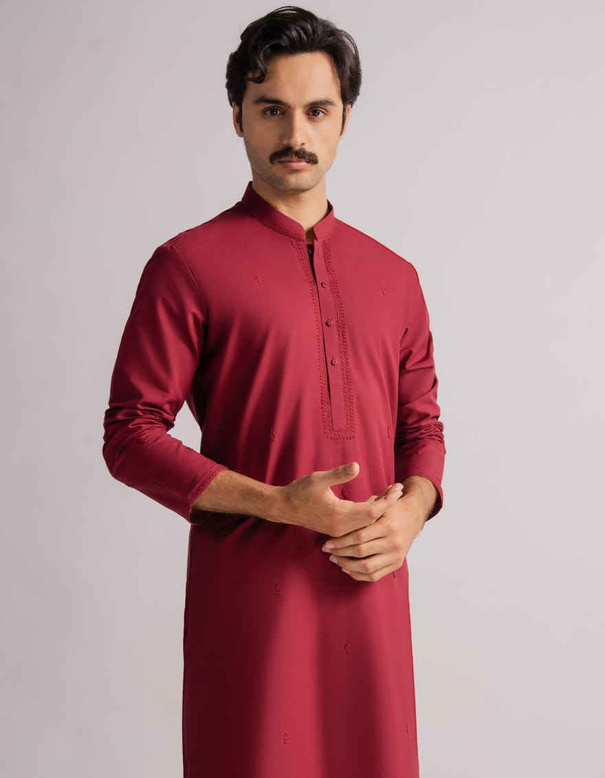 burgundy-cotton-formal-kurta-trousers-jjkpa50608