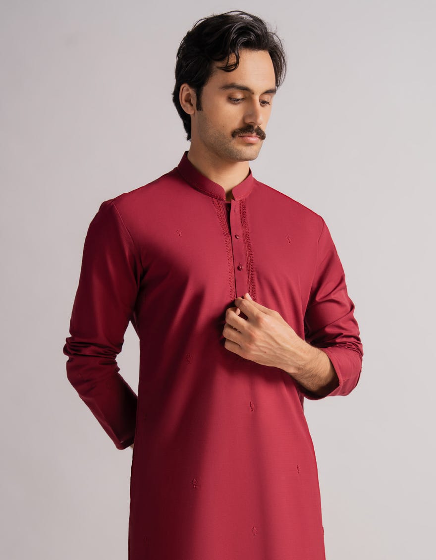 burgundy-cotton-formal-kurta-trousers-jjkpa50608