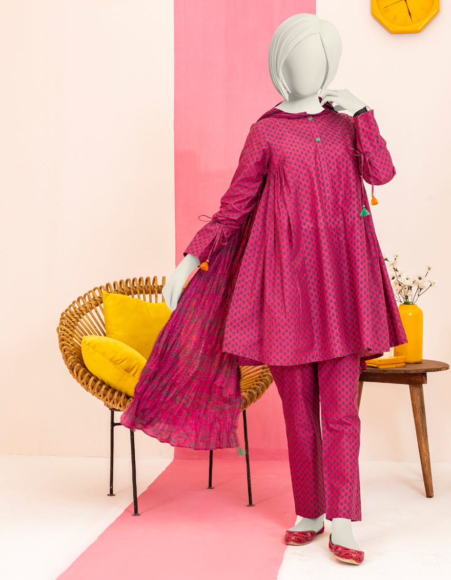 Magenta Lawn Teens 3 Piece Stitched | Jgk-S-Ygtl-603-24