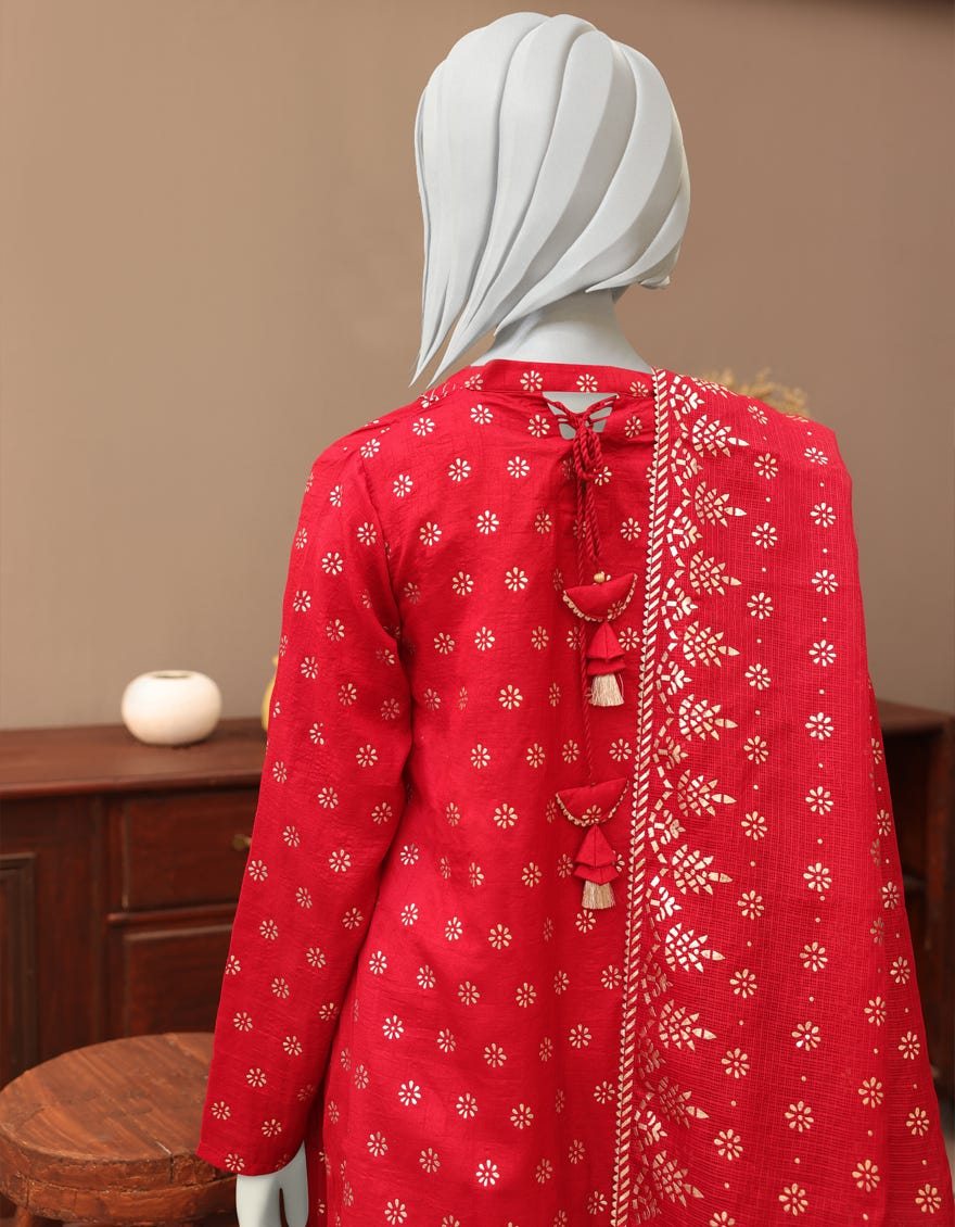 RED SILK TEENS 3PC | JGK-YGTL-W-625-22 FB