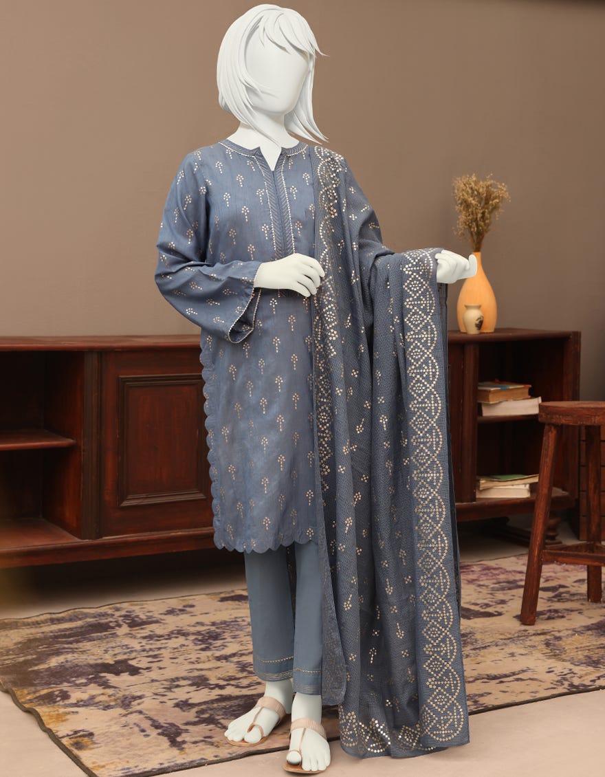 BLUE SILK TEENS 3PC | JGK-YGTL-W-627-22 FB