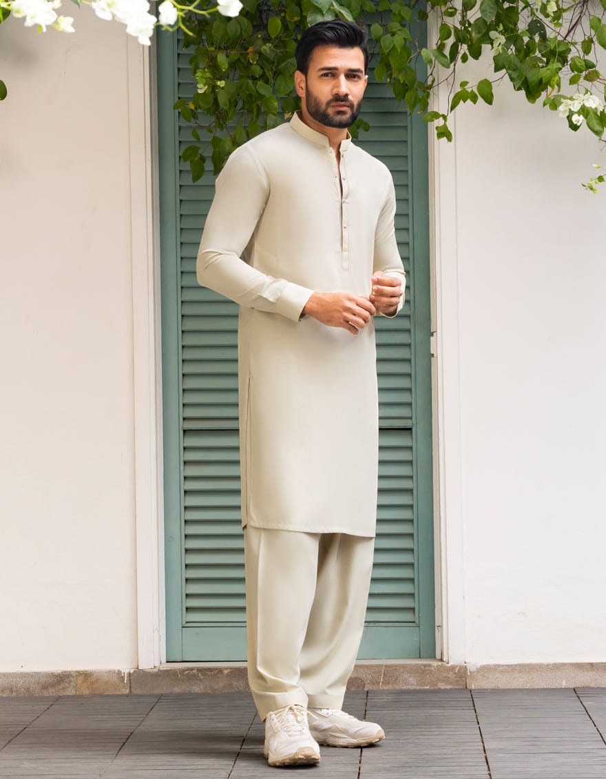 PISTACHIO BLENDED KAMEEZ SHALWAR | JJKS-A-90510