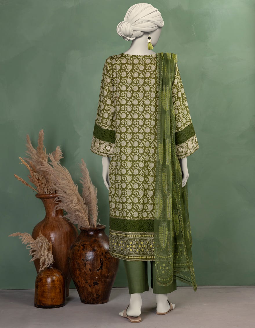 MULTICOLOR LAWN EMBROIDERED UNSTITCHED 3PC