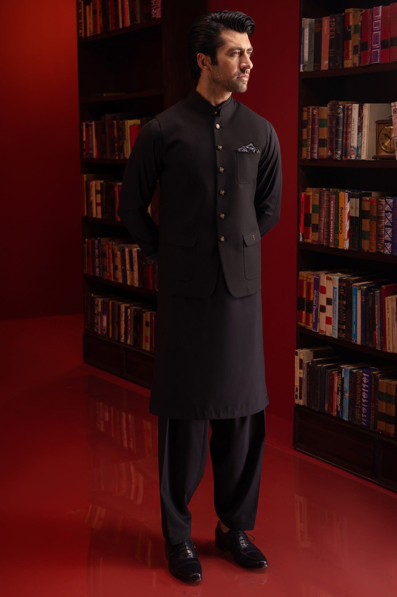 SAFARI - BLACK BLENDED WAISTCOAT | CCVC-39347-D4