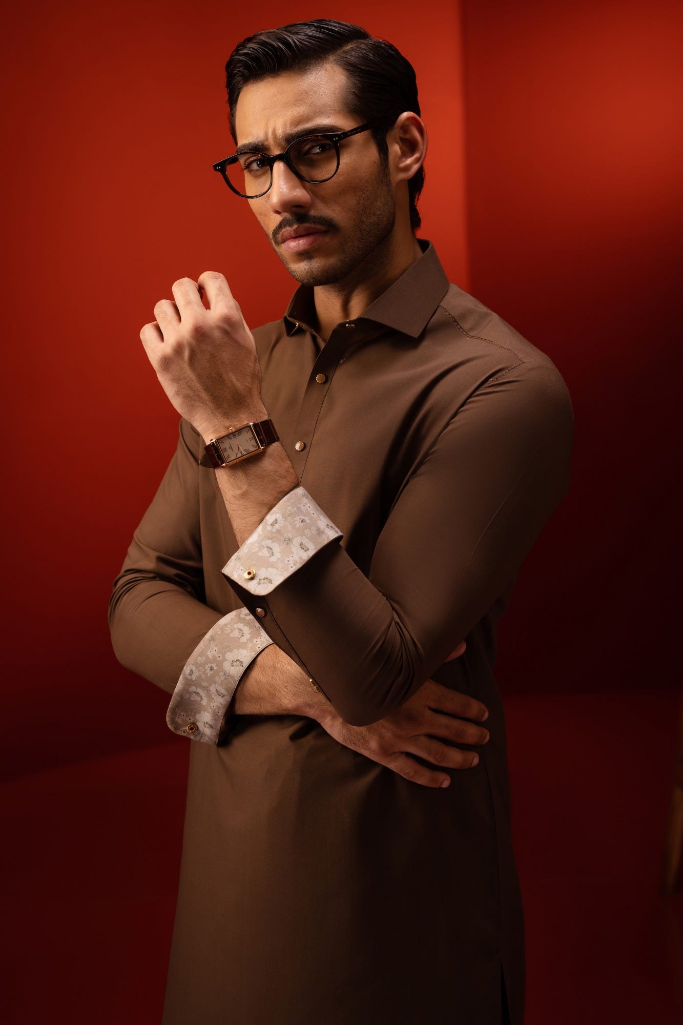 albania-brown-polyester-kameez-shalwar