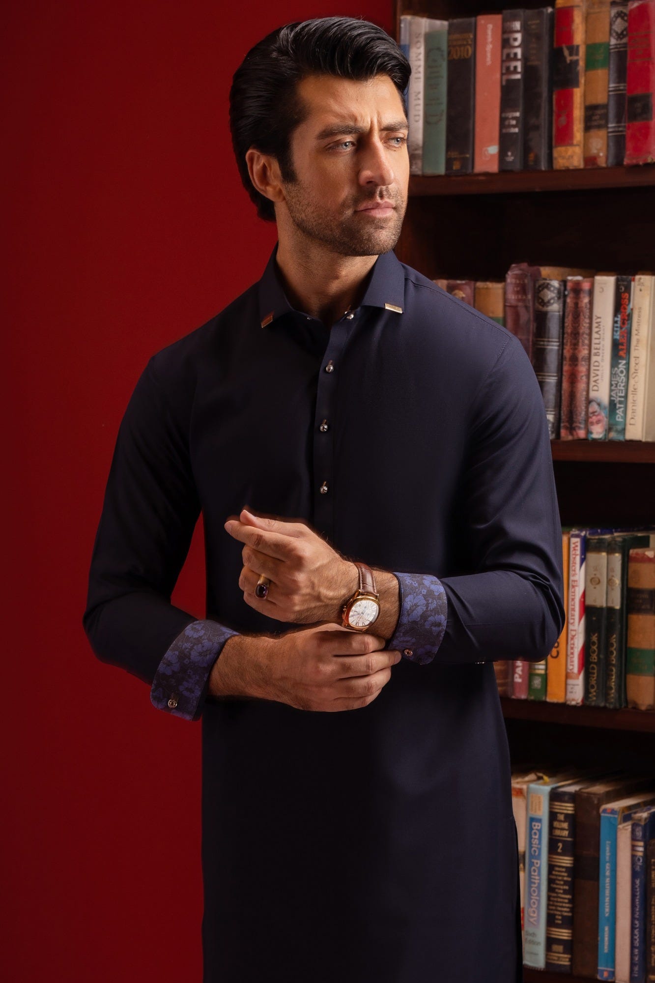 albania-navy-polyester-kameez-shalwar