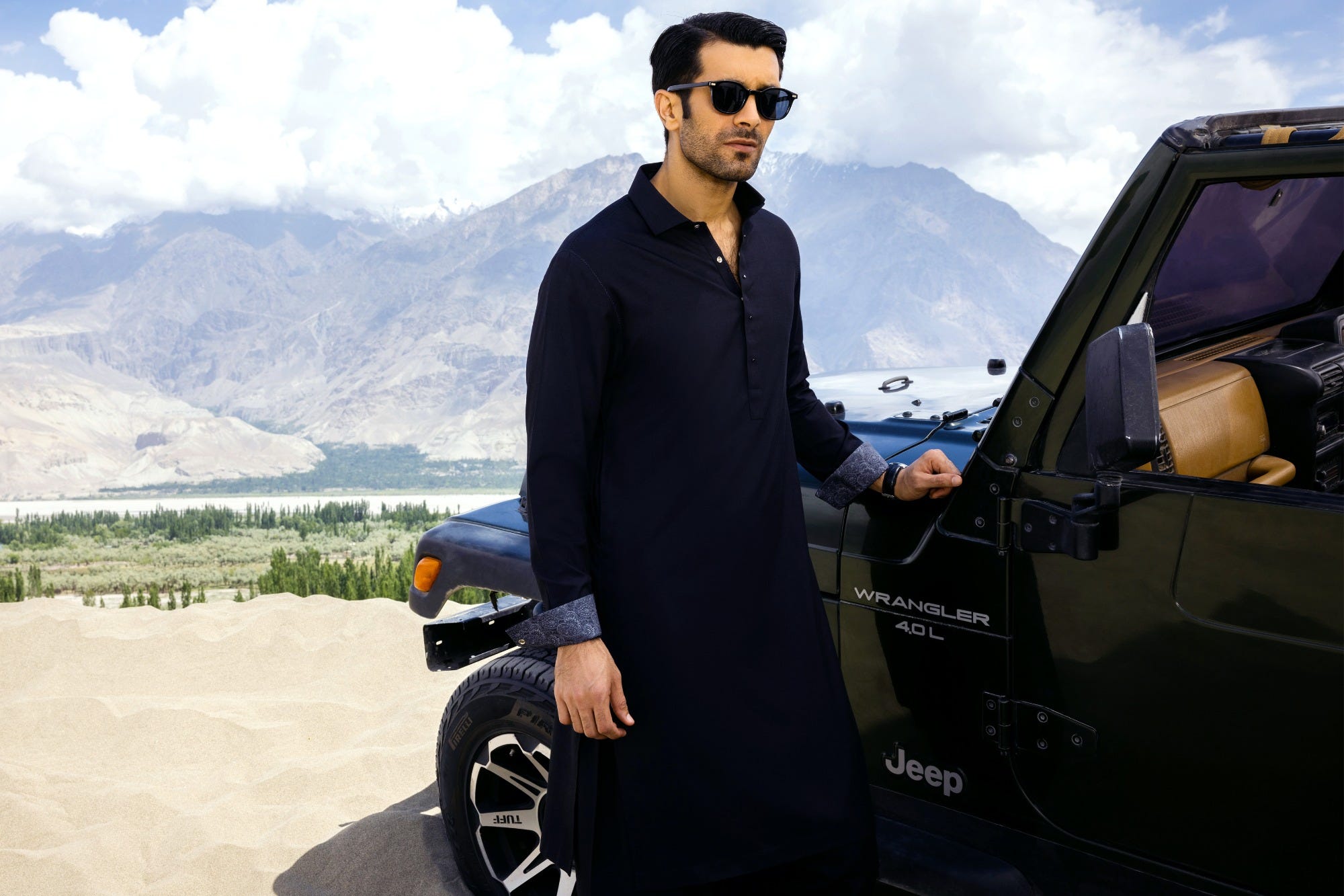 AMSTERDAM - BLACK BLENDED KAMEEZ SHALWAR