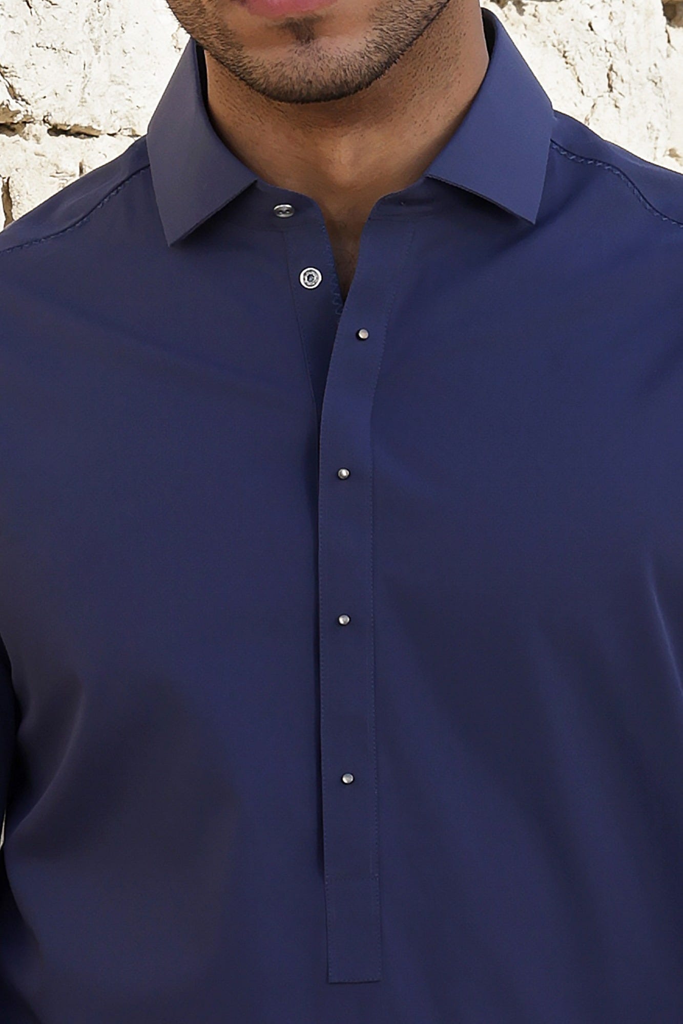 AMSTERDAM - ROYAL BLUE COTTON KAMEEZ SHALWAR