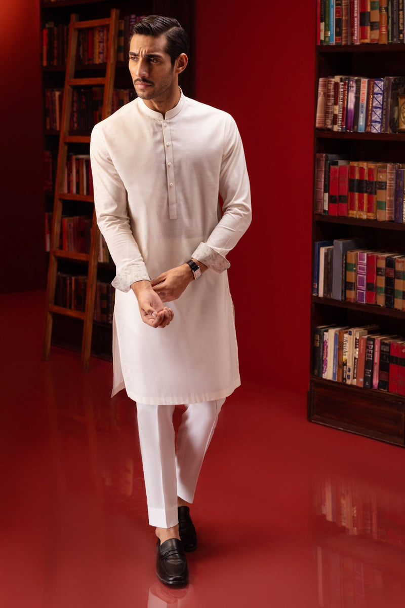 AUSTRIA - BEIGE COTTON KURTA TROUSER