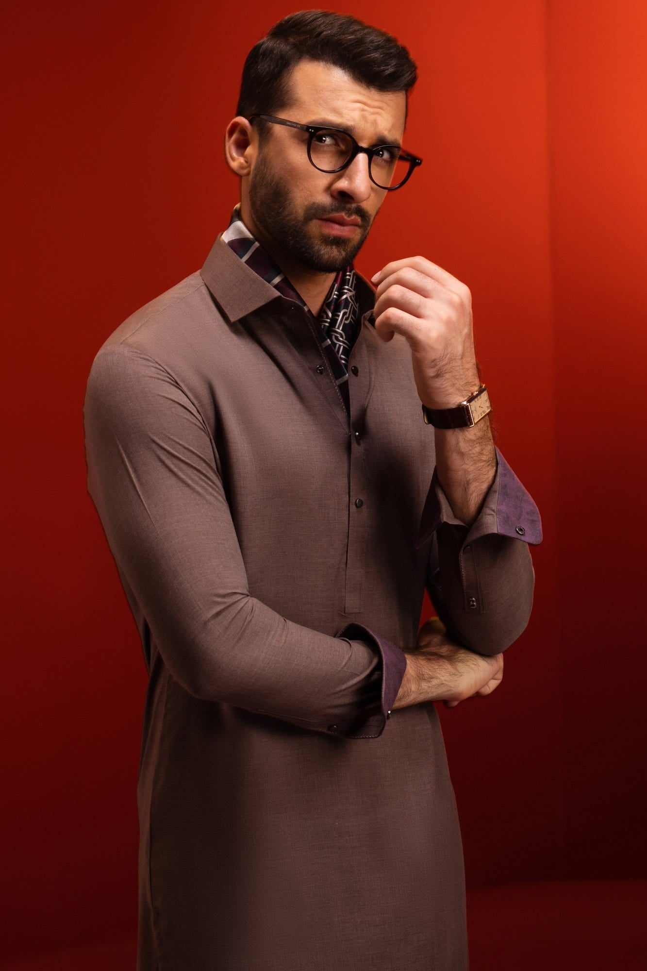 baku-tan-brown-kameez-shalwar