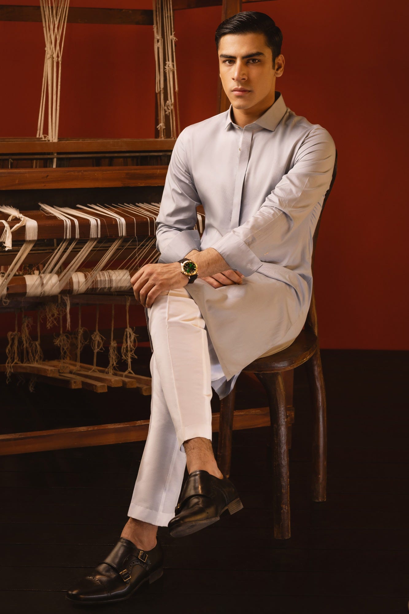 BARCELONA - LIGHT GREY COTTON KURTA TROUSER