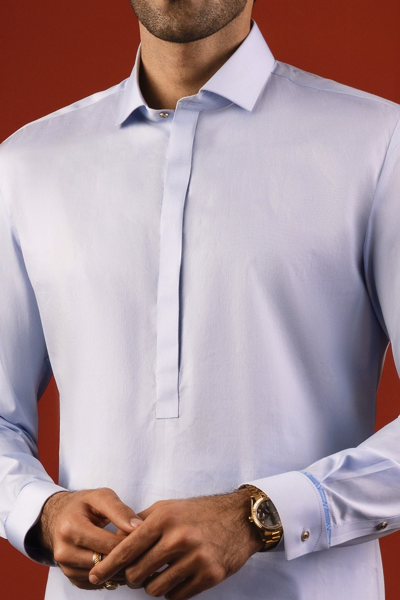 BARCELONA - SKY BLUE COTTON KURTA TROUSER