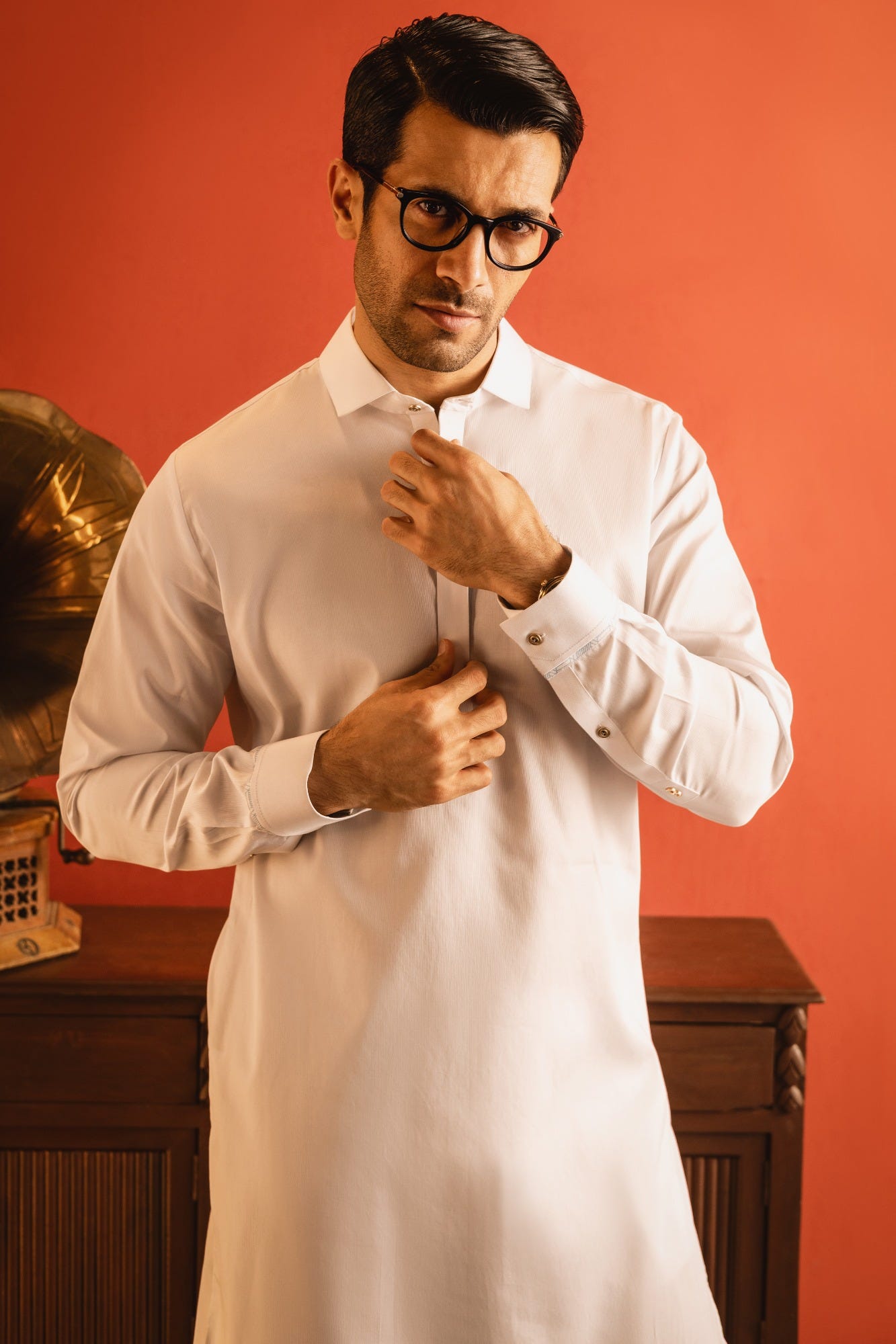 BARCELONA - WHITE COTTON KURTA TROUSER