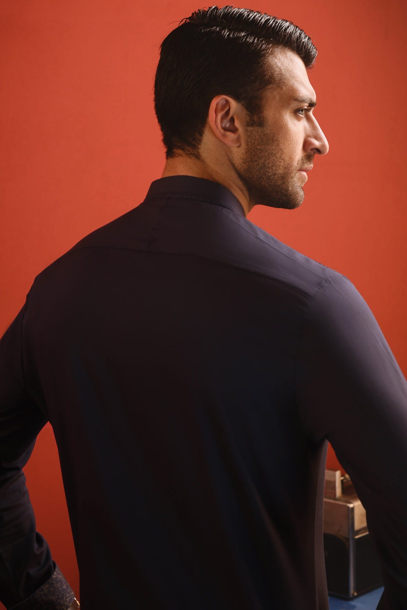 BELGIUM - DEEP NAVY COTTON KURTA TROUSER