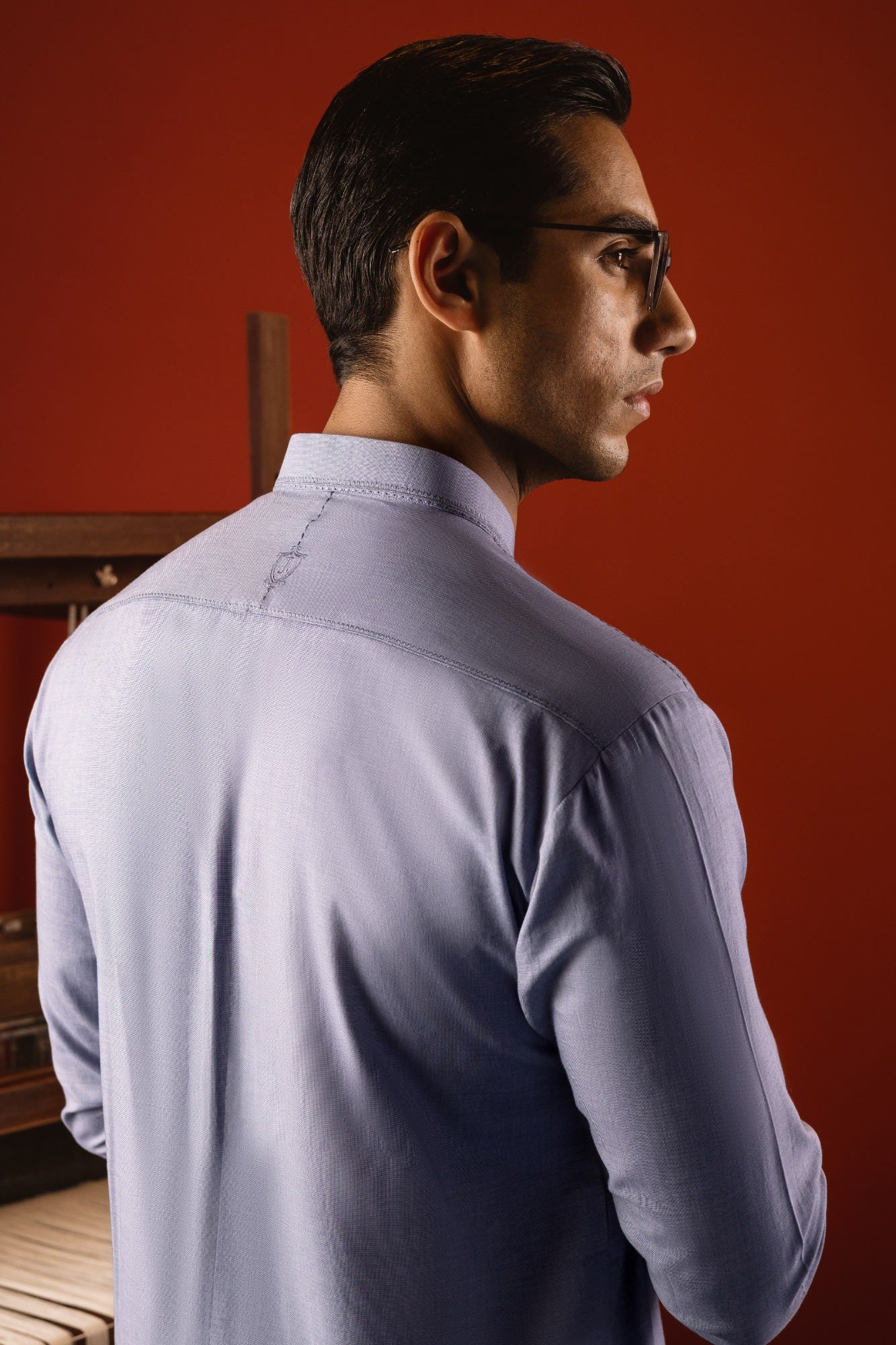 BELGIUM - STONE BLUE COTTON KURTA TROUSER