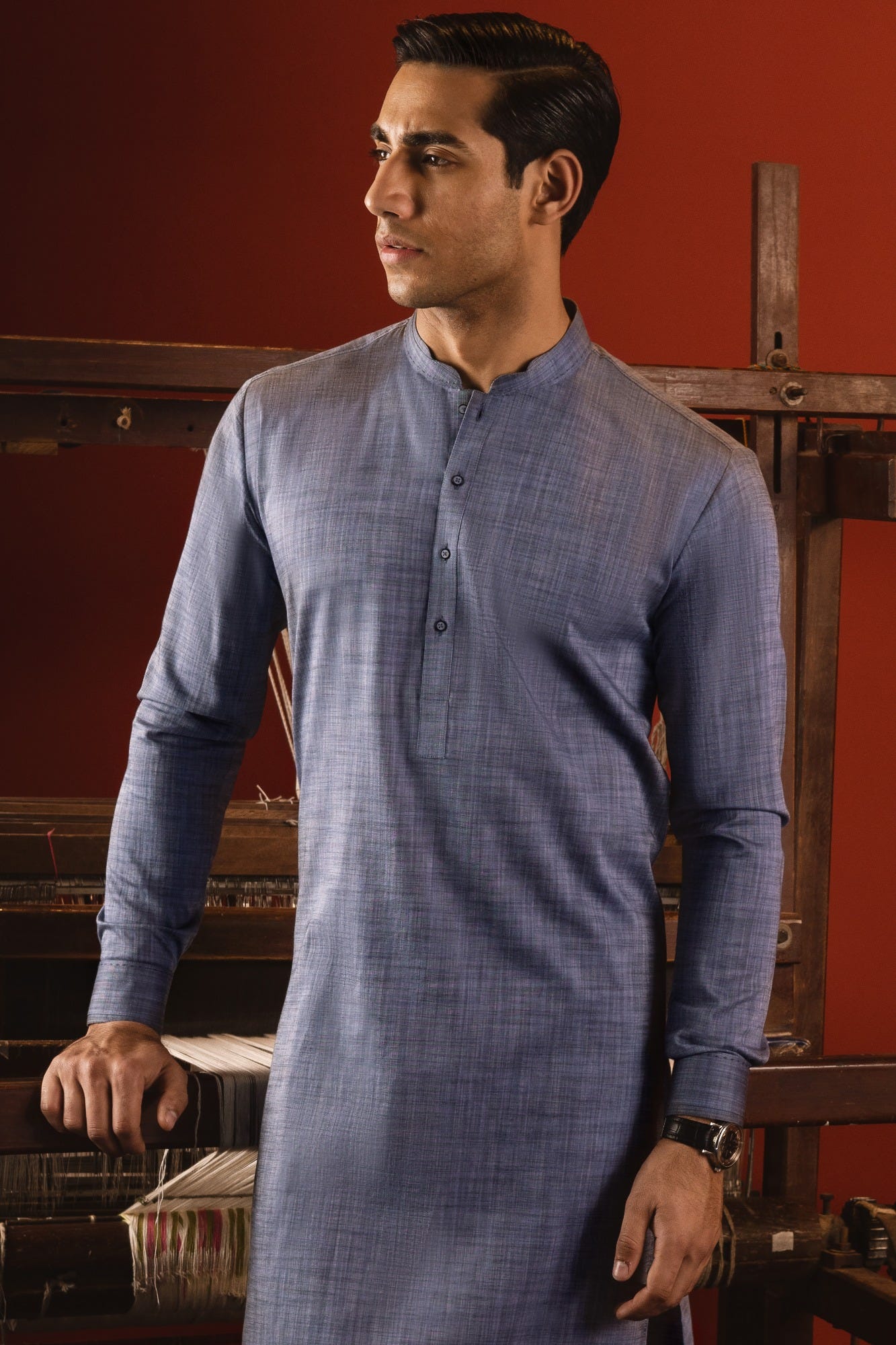 BERLIN - PIGEON BLUE COTTON KURTA TROUSER