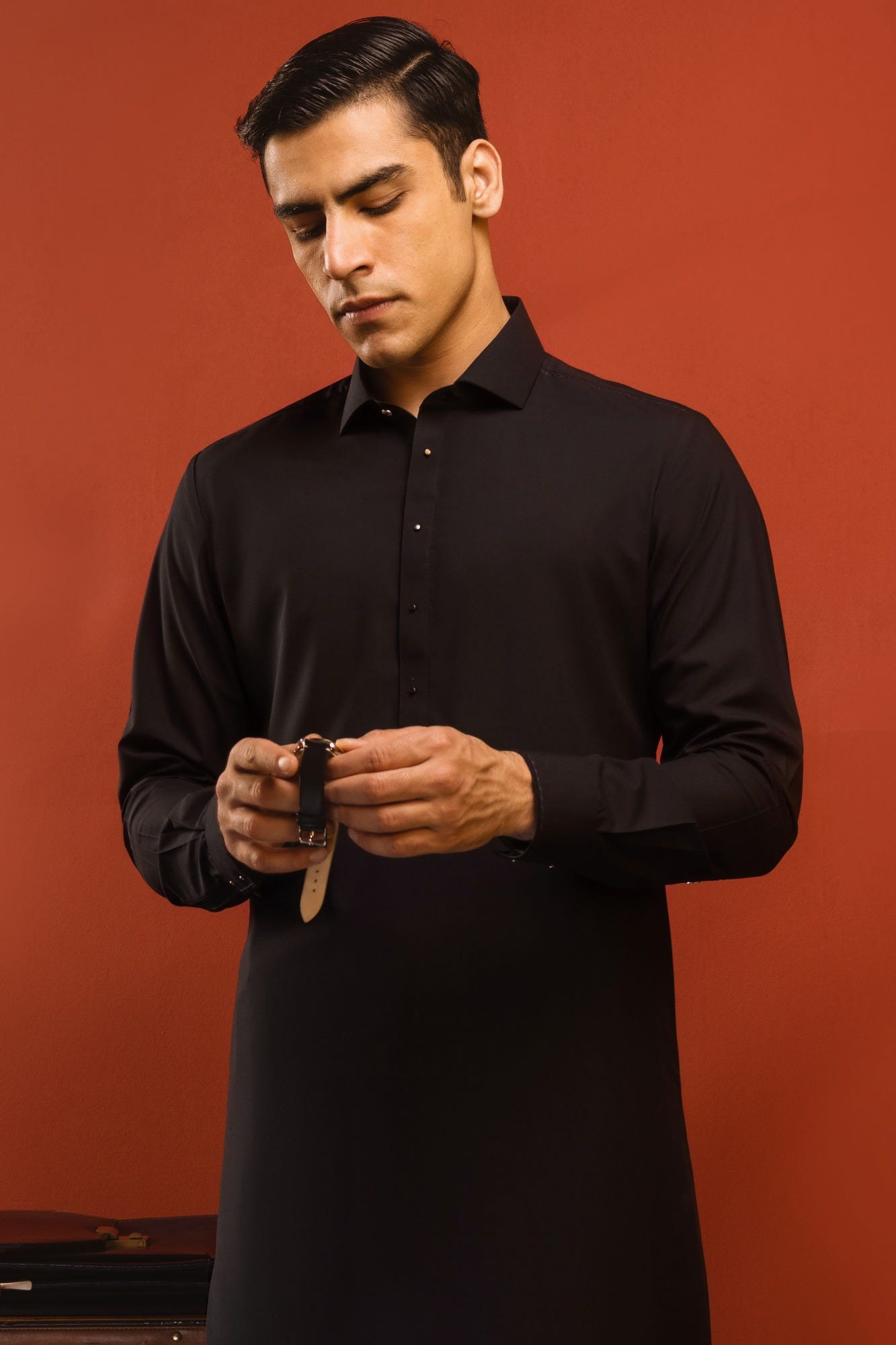 CAIRO - BLACK BLENDED KAMEEZ SHALWAR