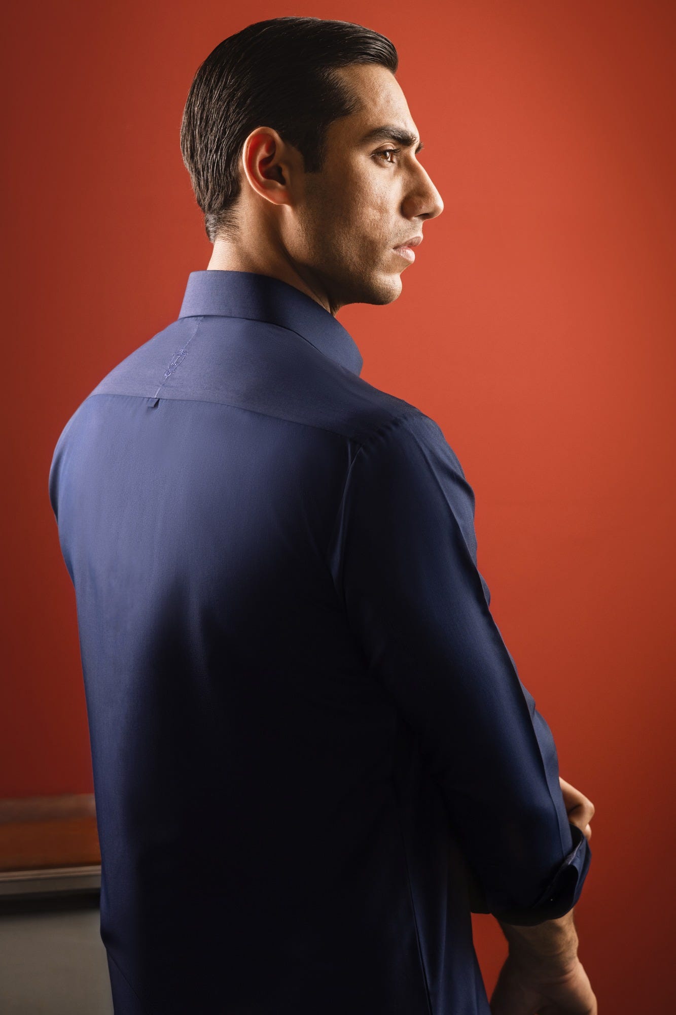 CAIRO - NAVY BLUE BLENDED KAMEEZ SHALWAR