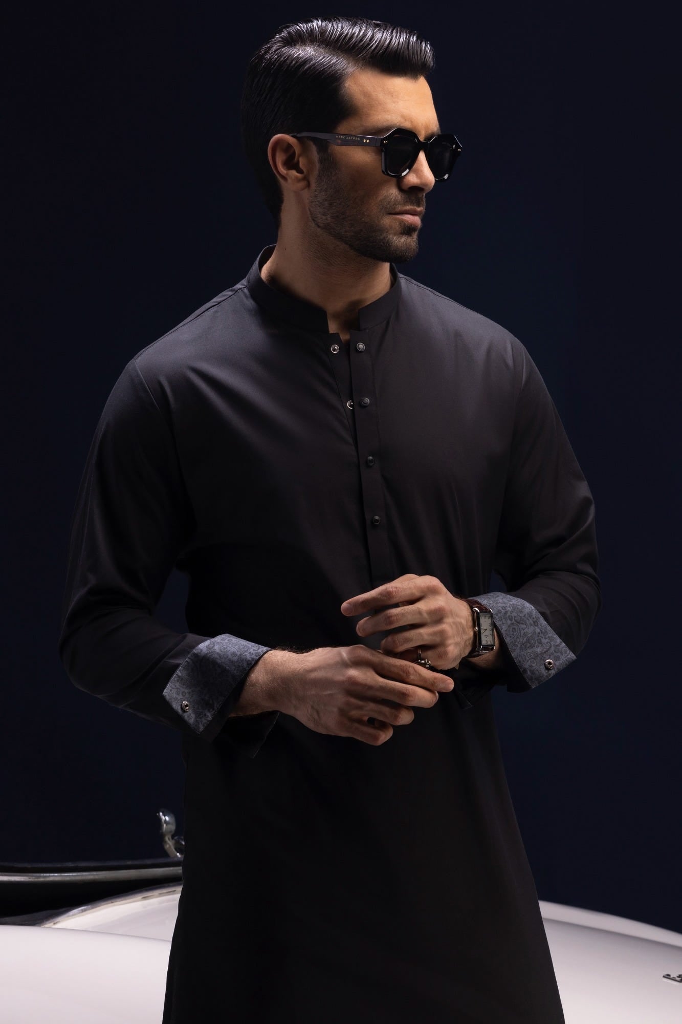 CALIFORNIA - BLACK COTTON KURTA TROUSER