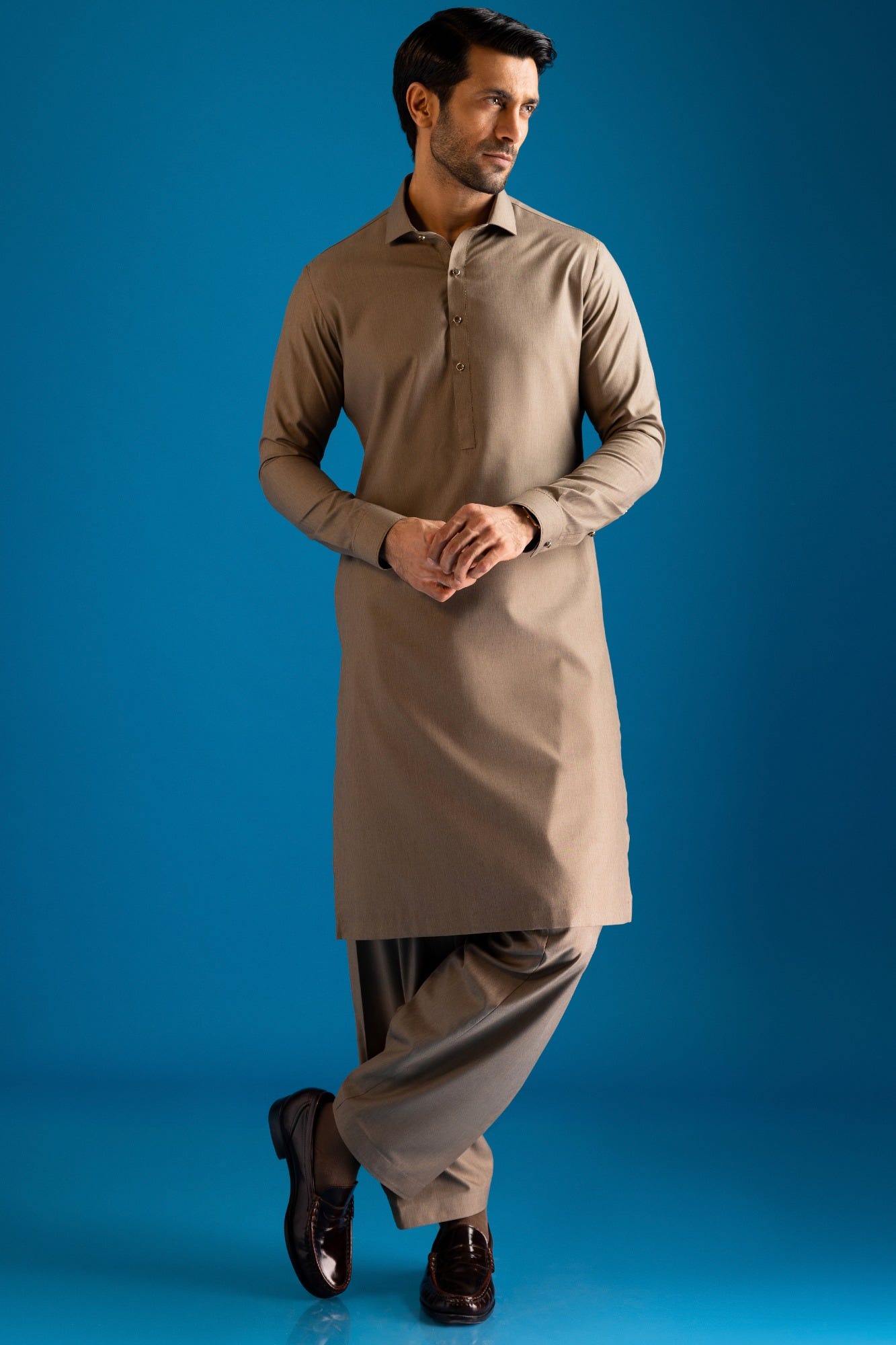 SWITZERLAND - SAND BLENDED KAMEEZ SHALWAR