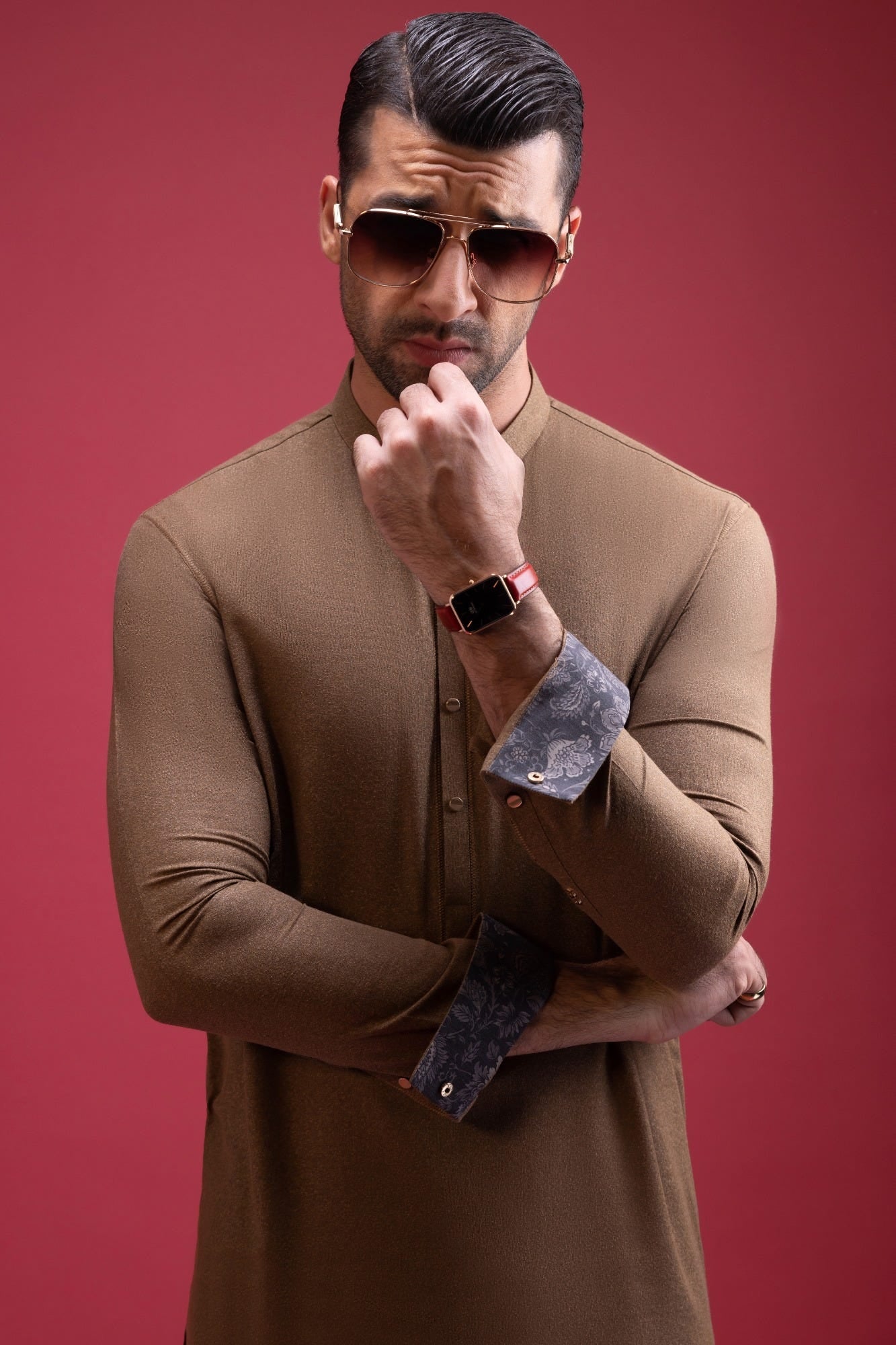 MADRID - BROWN BLENDED KAMEEZ SHALWAR