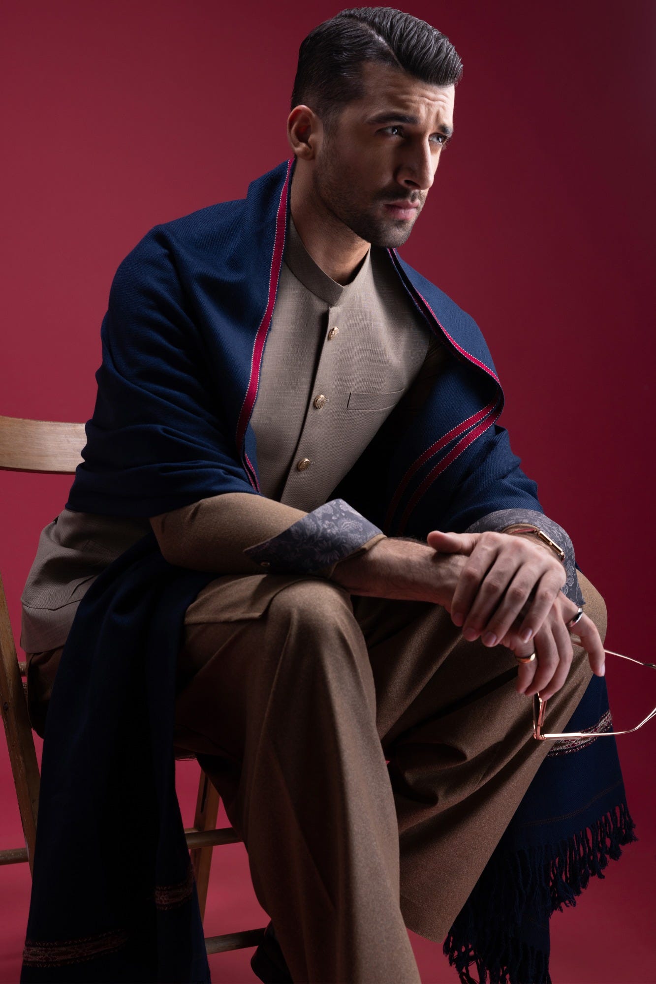 MADRID - BROWN BLENDED KAMEEZ SHALWAR