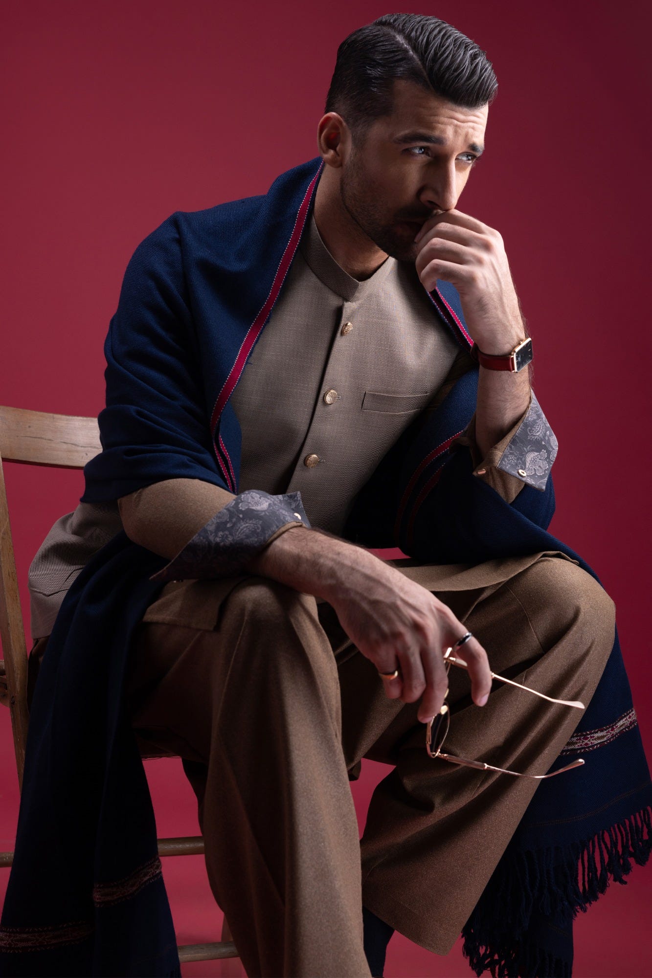 MADRID - BROWN BLENDED KAMEEZ SHALWAR