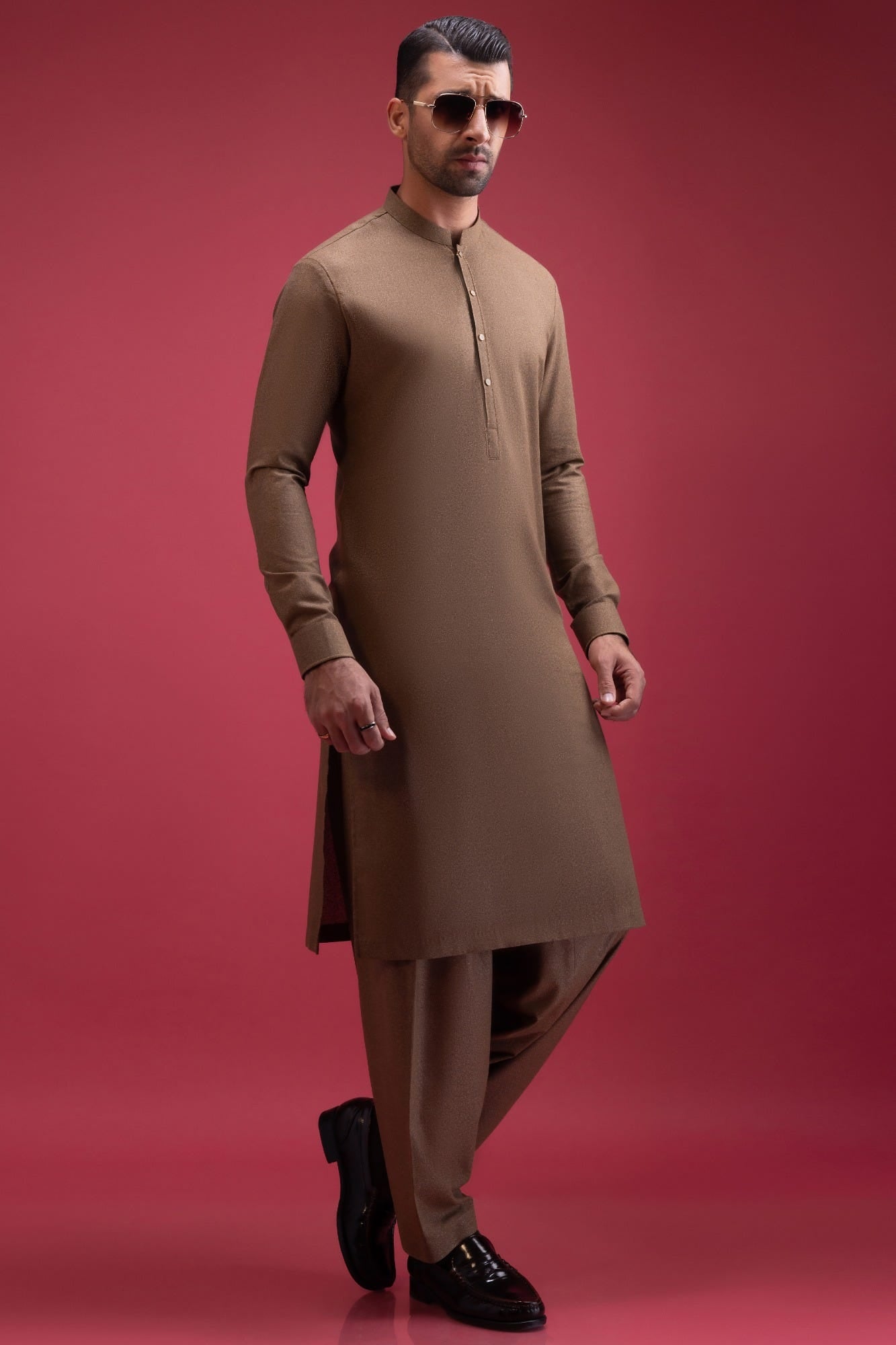 MADRID - BROWN BLENDED KAMEEZ SHALWAR
