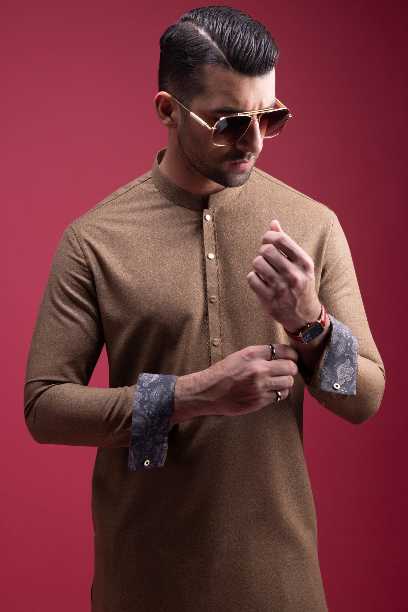 MADRID - BROWN BLENDED KAMEEZ SHALWAR