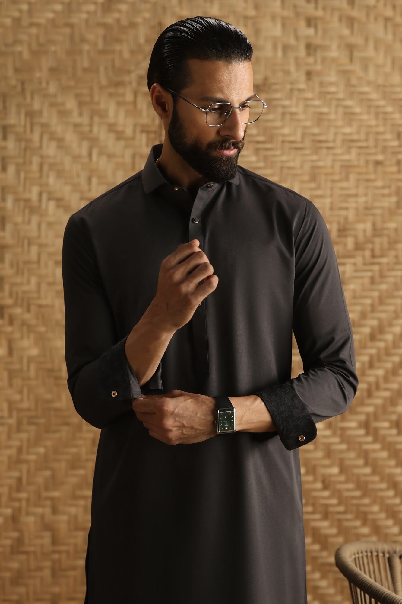 OULU - CHARCOAL EXCLUSIVE KAMEEZ SHALWAR