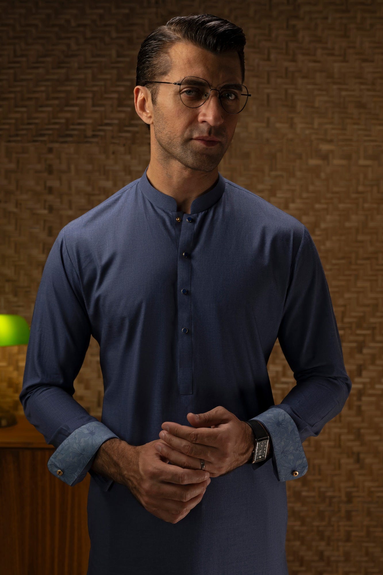 WOKING - INDIGO COTTON EXCLUSIVE KAMEEZ SHALWAR