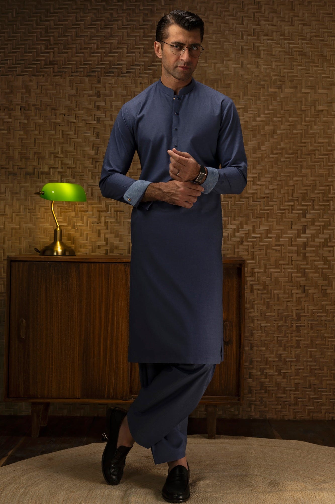WOKING - INDIGO COTTON EXCLUSIVE KAMEEZ SHALWAR